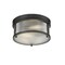 Z-Lite Carnaby Flush Mount, 2-Light, 13 In.W x 6.5 In.H, Matte Black/Clear Ribbed 7504FR13-MB - alternate 7
